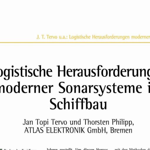 Logistic Challenges for Modern Sonar Systems